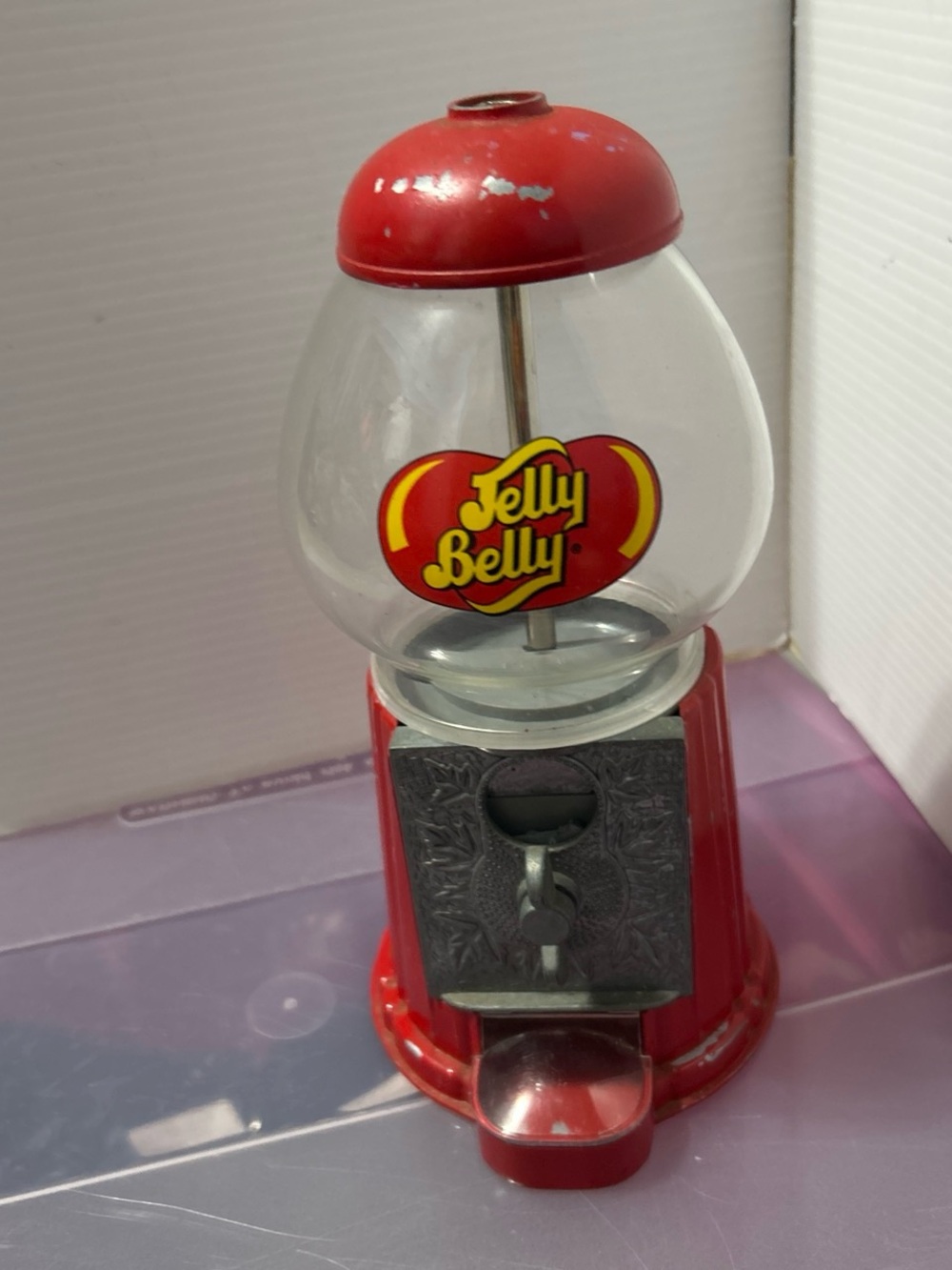 Jelly Belly Red Mini Gumball Candy Dispenser